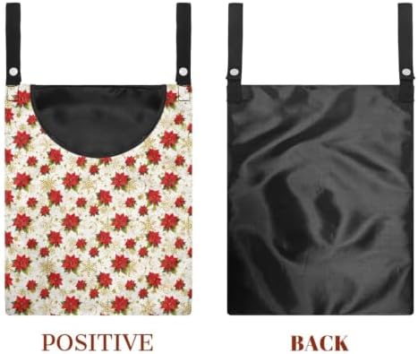 Red Floral Clothes Pin Storage Bag, Heavy Duty Hanging Holder - Image 7