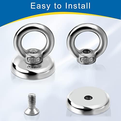 VNDUEEY Magnetic Hooks Heavy Duty 6 Pack, 60 LBS Rare Earth Magnets - Image 5