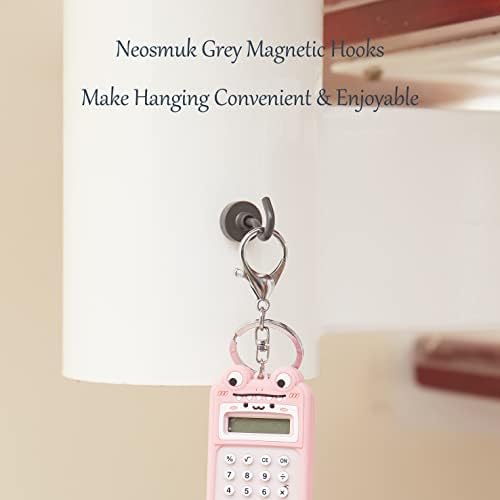 Neosmuk Magnetic Hooks Cruise Ship Essential, 30lb+ Grey, 5 Pack - Image 6