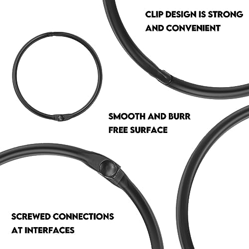 20Pcs Shower Curtain Hooks, Metal Round Shower Curtain Hooks Roman Rings - Image 2