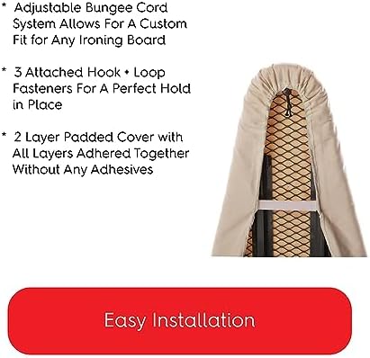 TIVIT Ironing Board Cover 14 x 49 Small Chemical Free Eco-Friendly Padded Covers - Image 5