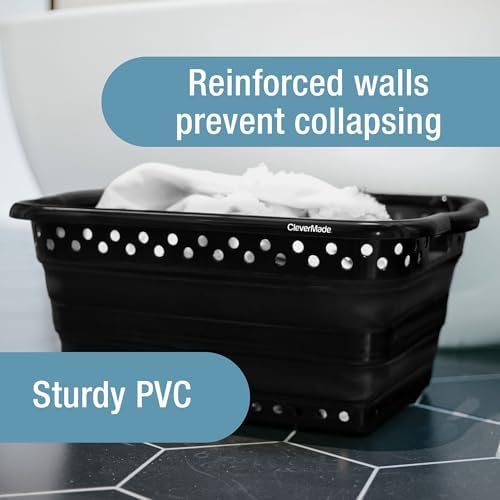 CleverMade Collapsible Laundry Basket, 39L Capacity, Foldable to 3.15 Inches - Image 2