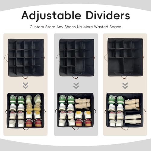 Shoe Organizer Box 2 Pack, Shoe Storage Organizer - Image 3
