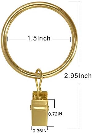 LLPJS 20 Pack Metal Curtain Rings - Image 2