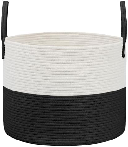 JMvicyroam 65L Extra Large Machine Washable Cotton Rope Blanket Basket by JMvicyroam