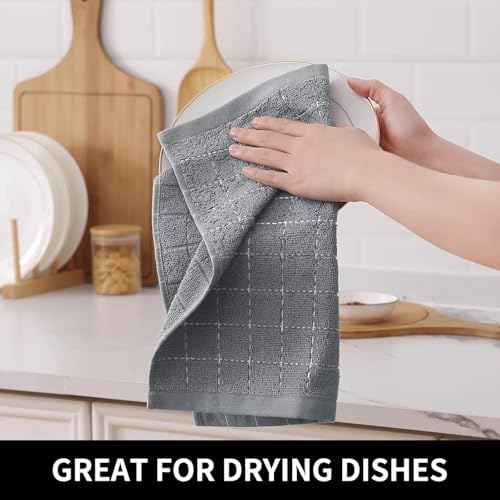 Homaxy 100% Cotton Terry Kitchen Dish Cloths, 7 Pack - Image 4
