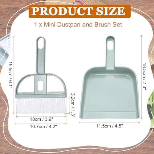 uxcell Mini Dustpan and Brush Set, Small Broom and Dustpan Set - Image 2