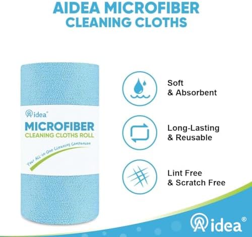 AIDEA Microfiber Cleaning Cloth Roll-50PK - Image 4