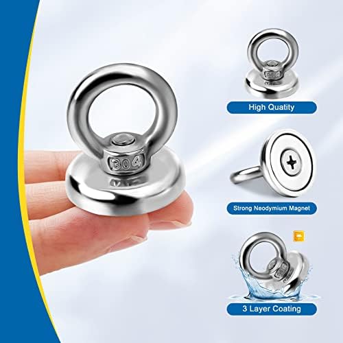 VNDUEEY Magnetic Hooks Heavy Duty 6 Pack, 60 LBS Rare Earth Magnets - Image 4