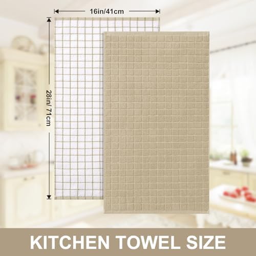 Homaxy Large Premium Cotton Kitchen Towels 16"x 28", 4 Pack - Image 5