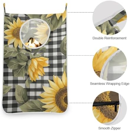 2PCS Hanging Laundry Hamper Bag Over the Door Laundry Hamper Wall Hamper Large - Image 6