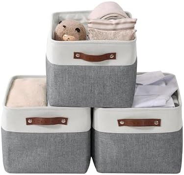 DECOMOMO Storage Bins, Large Fabric Storage Baskets by DECOMOMO