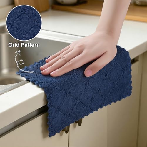 Homaxy Super Soft 12 Pack Coral Velvet Dish Cloths - Image 4