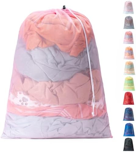 1 Pack Mesh Travel Laundry Bag 24" x 36"Extra Large Dirty Clothes Organizer by Unknown