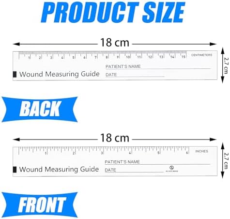 300 Pcs Wound Measuring Tape 6 Inch Wound Ruler Double Sided Disposable Paper - Image 3