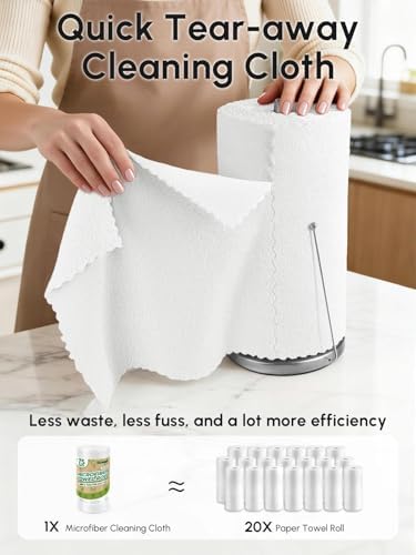 Microfiber Cleaning Cloths Roll 75 Pack 12x12 Inch Lint Free - Image 2