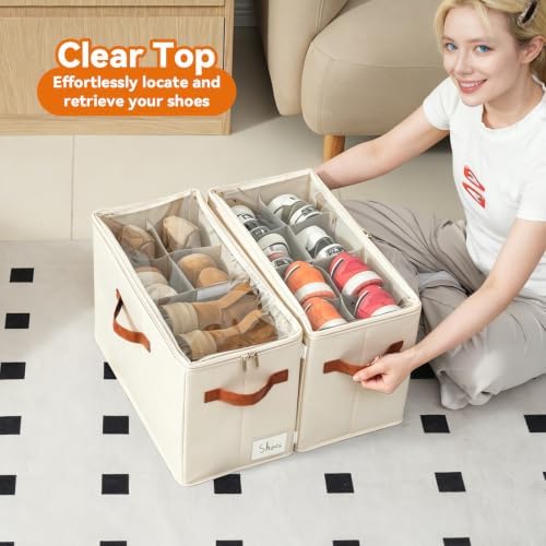Shoe Organizer for Closet, Fits 16 Pairs, 2 Pack - Image 4