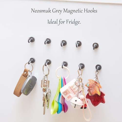 Neosmuk Magnetic Hooks Cruise Ship Essential, 30lb+ Grey, 5 Pack - Image 3