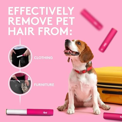 Flint Classic Pink Retractable Mini Lint Roller - Image 7
