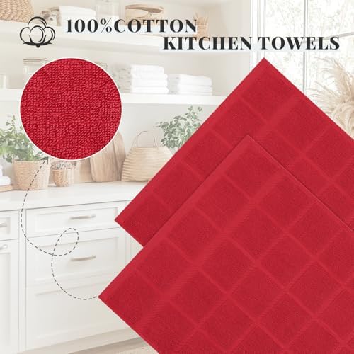 Homaxy 100% Cotton Kitchen Towels 18"x28", 4 Pack Dish Towels - Image 3