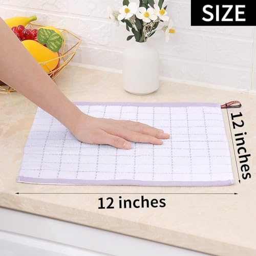 Homaxy 100% Cotton Terry Kitchen Dish Cloths, 8 Pack - Image 5
