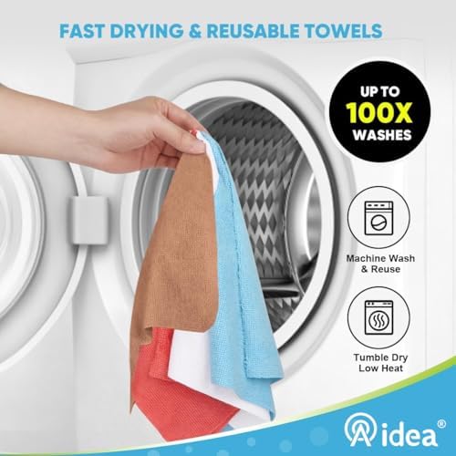 AIDEA Microfiber Cleaning Cloth Roll-55 Sheets, Cleaning Rags 11×9" Brown - Image 6