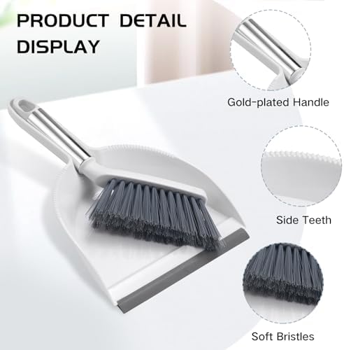 NACENA Mini Broom and Dustpan Set, Small Dust Pan and Brush Set - Image 5