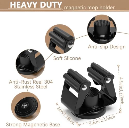 3-H 8 Pack Magnetic Broom Holder - Image 5