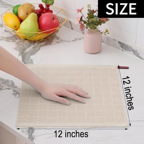 Homaxy 100% Cotton Terry Kitchen Dish Cloths, 4 Pack - Image 5