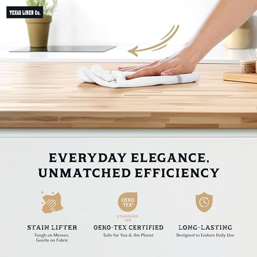 TEXAS LINEN CO. Cotton Kitchen Towels 6 Pack - Image 3
