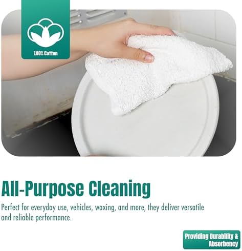 ZUPERIA Terry Towels Pack of 60 100% Cotton Terry Barmop Towels - Image 3