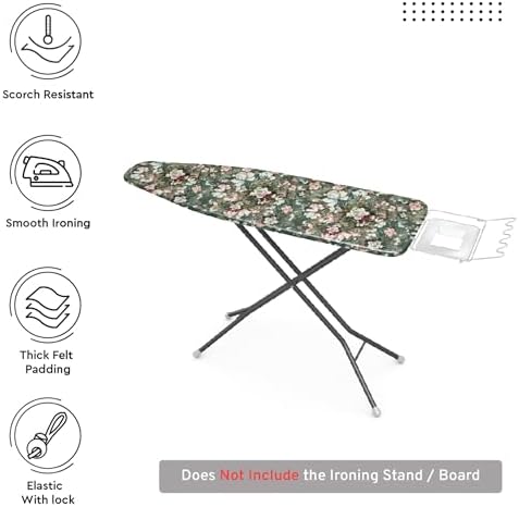 Encasa XO Ironing Board Cover and Pad, 4mm Felt 49"x18" - Image 2