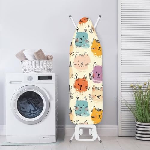 Cats Print Polyester Ironing Board Cover Hook & Loop Elastic Edge Easy to - Image 4