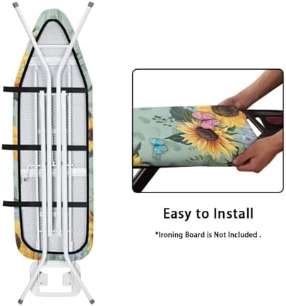 GLENLCWE Sunflower Butterfly Ironing Board Cover and Pad Full Size Scorch - Image 4