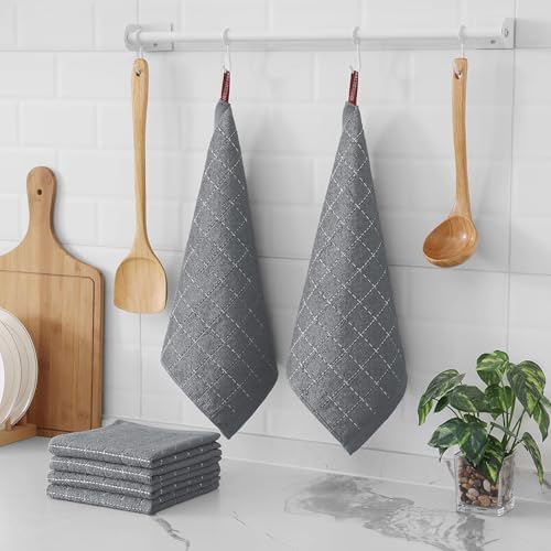Homaxy 100% Cotton Terry Kitchen Dish Cloths, 7 Pack - Image 6