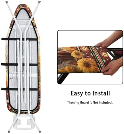 GLENLCWE Native American Horse Sunflower Ironing Board Cover - Image 4