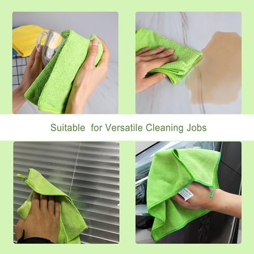 Premium 400 GSM Microfiber Cleaning Cloths, Ultra Absorbent Lint Free Towels - Image 6