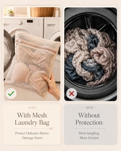 Mesh Laundry Bags for Delicates 6-Pack – 11.81 x 15.74 inch Large & Sturdy - Image 5