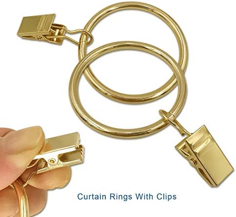 LLPJS 40 Pack Metal Curtain Rings - Image 4