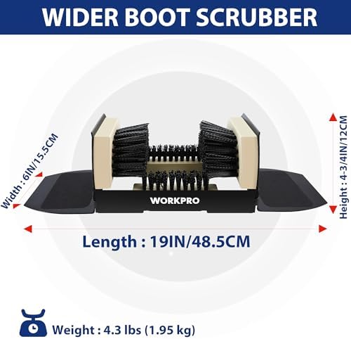 WORKPRO 2 Pack Extra Wide Boot Cleaner, Shoe Brush Scraper Scrubber Outdoor - Image 2