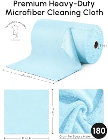 Microfiber Cleaning Cloths Roll 75 Pack 12x12 Inch Lint Free - Image 3