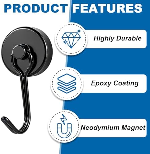 E BAVITE Magnetic Hooks, 80lbs+ Magnet Hook 2026 Cruise Essentials - Image 4