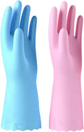 Alimat PluS Kitchen Gloves Latex Free, Cotton Flock Liner, 2 Pairs, Medium | by AlimatPlus
