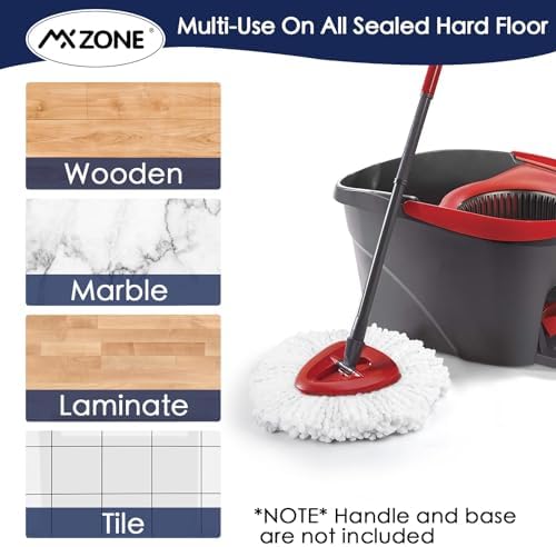 Spin Mop Replacement Heads for O-Cedar EasyWring 1-Tank, Microfiber 3-Pack - Image 5