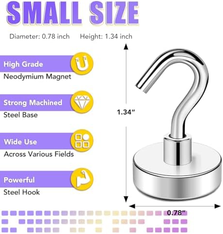 TRYMAG Magnetic Hooks for Cruise Cabins, 25 Pack - Image 2