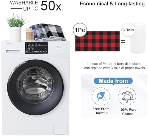 Mordimy Cotton Waffle Weave Kitchen Towels, 4 Pack - Image 5