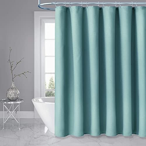 Dynamene Stall Waffle Shower Curtain 256 GSM Heavy 54"x78" Teal/Turquoise - Image 6