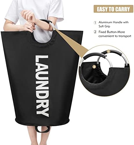 Maxsilan 90L Large Laundry Basket Bag, Collapsible Tall Hamper - Image 5