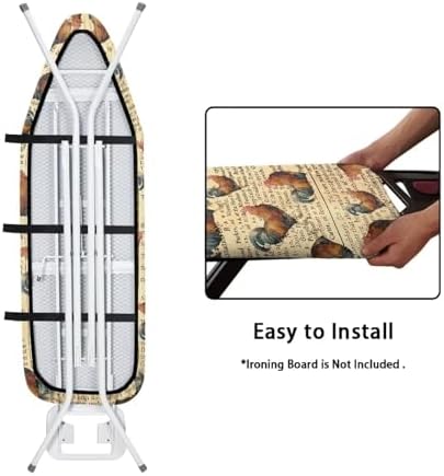 Poster Rooster Ironing Board Cover and Pad Standard Size 15 x 54 Stain - Image 4