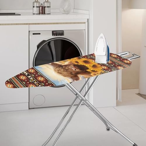 Boho Sunflower Cow Iron Board Cover - Image 2